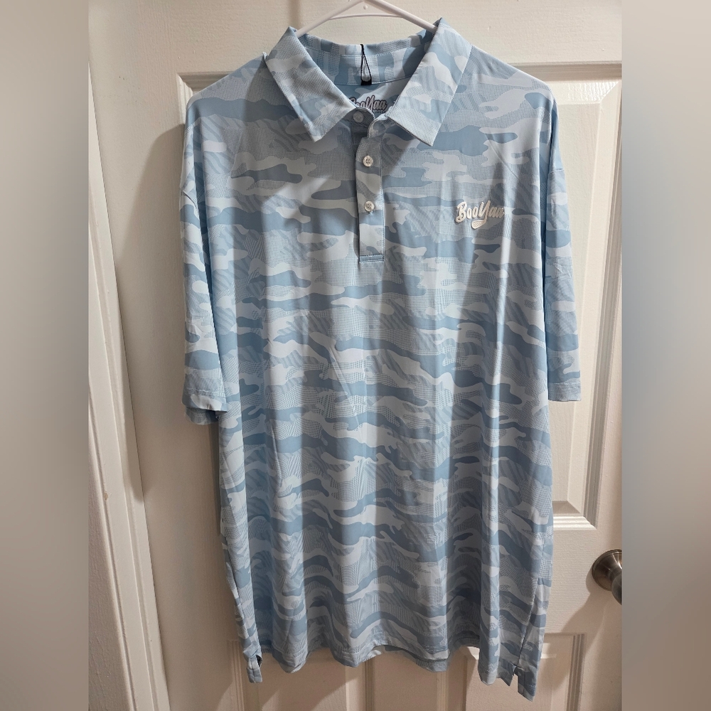 New Booyaa Light Blue Camo Polo Shirt